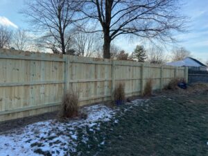 wood privacy panel fencing